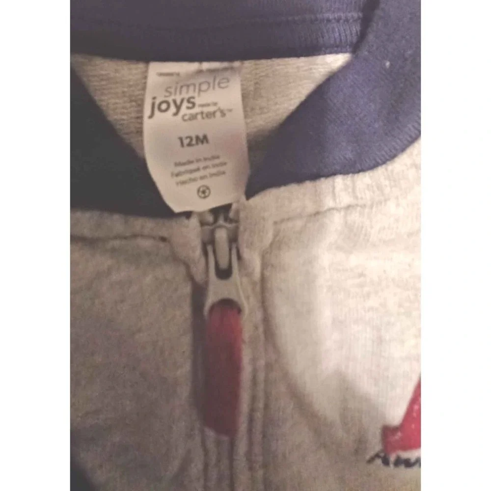 Simple Joys Light‎ Jacket 12M Unisex Gray Blue 